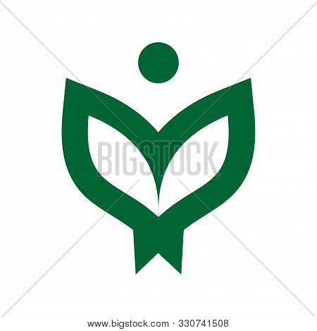 Abstract Leaf Nature Green Concept Logo Icon Vector Concept Design