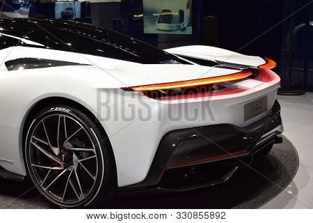 Geneva, Switzerland - March 05, 2019: Pininfarina Battista - Geneva International Motor Show 2019