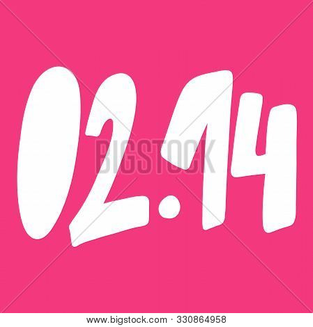 02. 14. Valentines Day Sticker For Social Media Content About Love. Vector Hand Drawn Illustration D