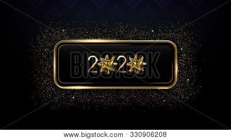 New Year Cretaive Card 2020 With Christmas Bow