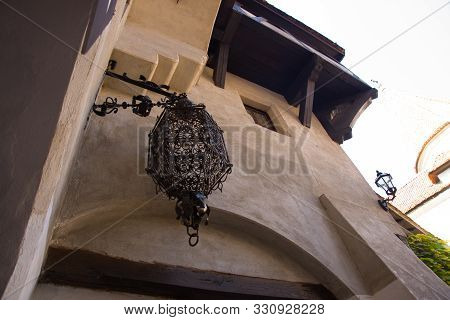Bran, Romania: Drakulas Castle. Interior Yard Of The Bran Castle, A National Monument And Landmark I