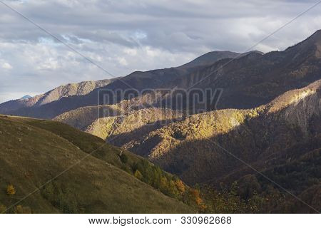 Beautiful Views Of The Mountains In Autumn, Georgia