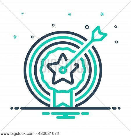 Mix Icon For Achievement Accomplishment Triumph Victory Traget Win