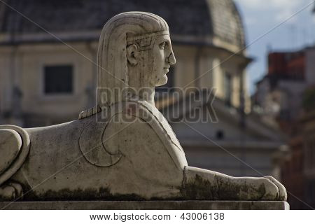 Sphinx Piazza del Popolo - Rom, Italien