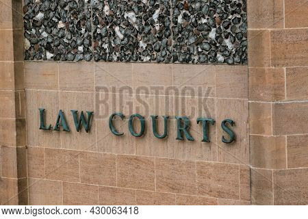Winchester, United Kingdom, 10th August 2021:- The Law Courts In Winchester Which Contain Winchester