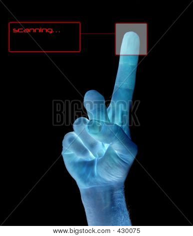 Vinger afdrukken identificatie