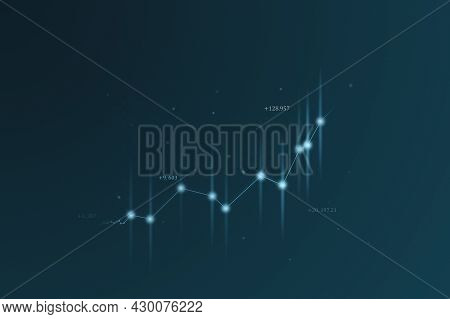 Financial Income Growth Chart. Positive Growth In The Stock Market. Graph Of Investment Growth And P