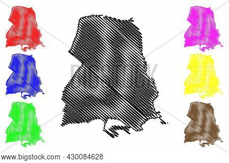 Frankfurt Oder City (federal Republic Of Germany, Urban District, State Of Brandenburg) Map Vector I