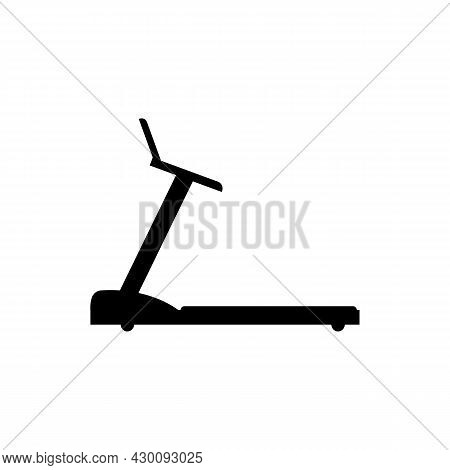 Treadmill Icon. Running Machine And Walkingpad Icon. Vector Illustration On White Blank Background.