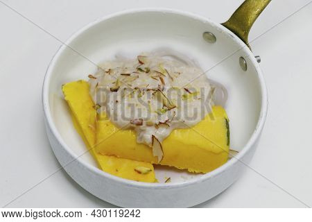 Saffron Kulfi With Falooda, Indian Sweet Food Speciality