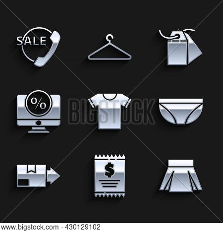 Set T-shirt, Paper Check And Financial Check, Skirt, Underwear, Carton Cardboard Box, Percent Discou