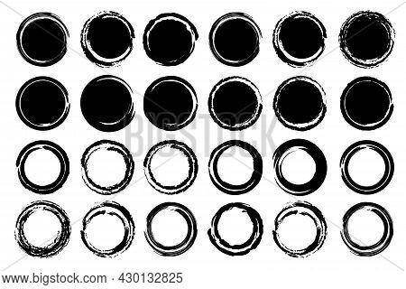 Watercolor Brush Grunge Shapes For Banner Design. Grunge Background. Ink Drops. Vector Illustration.