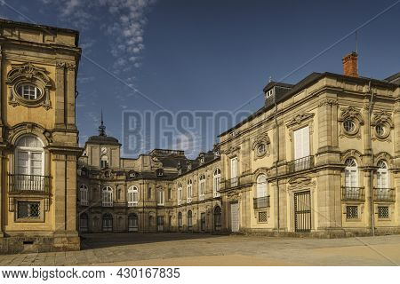 View Of The Royal Palace Of La Granja De San Ildefonso, In The Baroque Style.