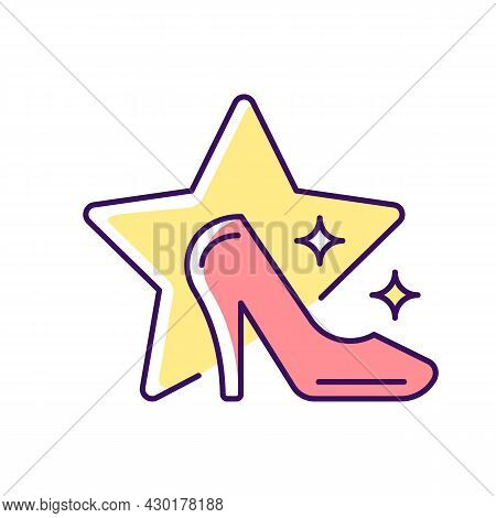 Fashion Show Rgb Color Icon. Runway Model Program Broadcasting. Television Entertainment Genre. Coll