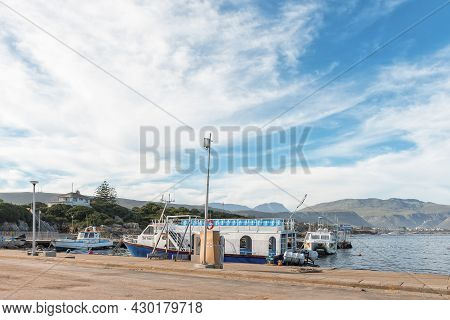Hermanus, South Africa - April 12, 2021: The Harbour In Hermanus In The Western Cape Province. Whale
