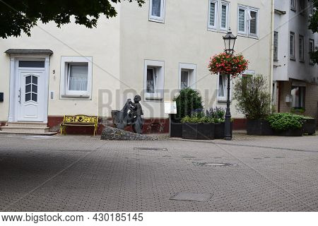 Diez, Germany - August 2nd 2021: Old Town Street In Diez