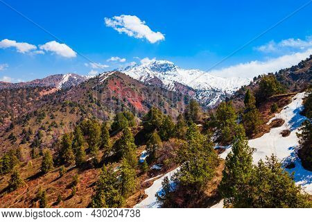 Beldersay Mountain In Tian Shan Range, Chimgan Region Near Taskent City In Uzbekistan In Spring, Vie