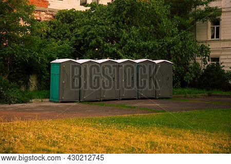 Bio Toilet Plastic Cabin Sanitary Zone Outside Area City