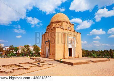 The Rukhabad Mausoleum Is A Memorial And Cult Structure Of The Xiv Century In Samarkand City, Uzbeki