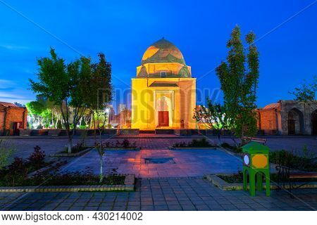 The Rukhabad Mausoleum Is A Memorial And Cult Structure Of The Xiv Century In Samarkand City, Uzbeki