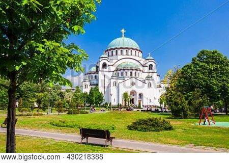 The Church Of Saint Sava Cathedral Or Hram Svetog Save Is A Serbian Orthodox Church In Belgrade City