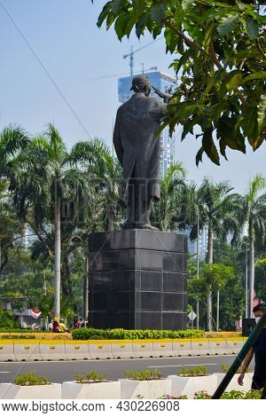 The Statue Of General Sudirman On Jenderal Sudirman Street. Jakarta, Indonesia, August 19, 2021
