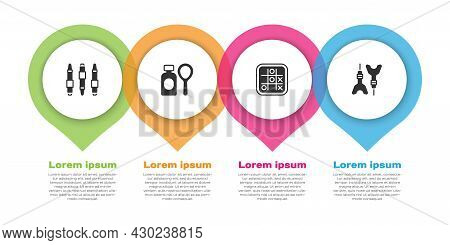 Set Marker Pen, Soap Bubbles Bottle, Tic Tac Toe Game And Dart Arrow. Business Infographic Template.