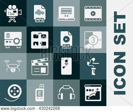 Set Histogram Graph Photography, Gimbal Stabilizer For Camera, Old Film Movie Countdown Frame, Video