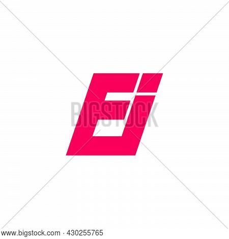 Letter Fj Simple Linked Line Geometric Logo Vector