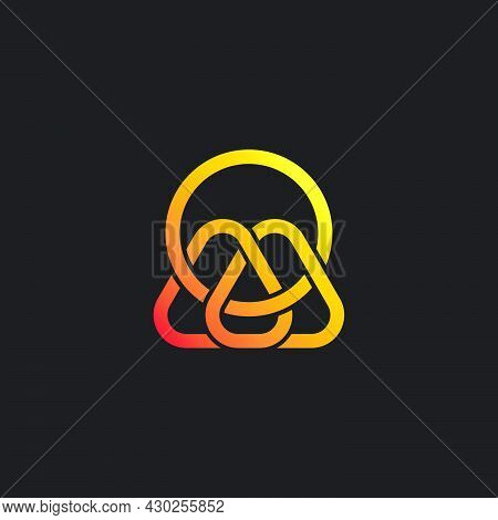 Letter Mo Gradient 3d Overlapping Line Logo Vector