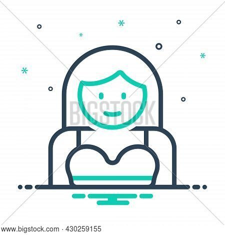 Mix Icon For Girl Gal Wench Lass Damsel Daughter Girl Teenager Stripling Adult