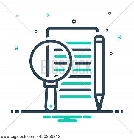 Mix Icon For Define Elucidate Interpret Describe Edit Paper Document