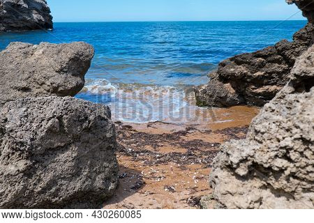The Concept Of Boating, Recreation, Travel - Splashes Of Blue Water In The Rsea, Ocean, Mountains, S