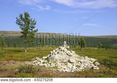 Mountain View At Grovelsjon With Blue Sky, Idre - Sweden