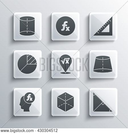 Set Geometric Figure Cube, Angle Bisector Of A Triangle, Square Root X Glyph, Function Mathematical 