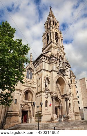 Nimes, Gard, Occitania, France: The Ancient Church Of Sainte Perpetue (1864), Beautiful Monument In 