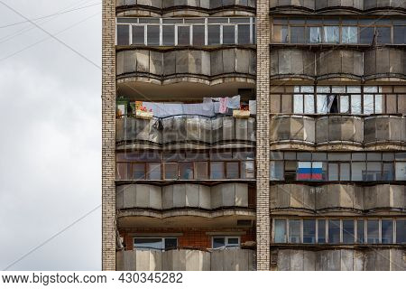 Typical Mid-russian Silicate Brick High Rise Condominium Residential Building