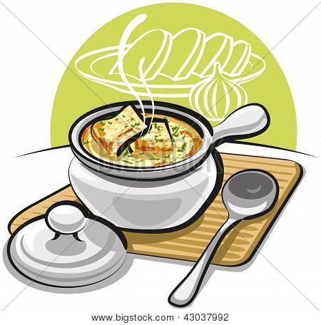 sopa de cebolla francesa