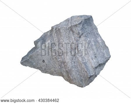 Calc-silicate Rocks Isolated On White Background Included Clipping Path.