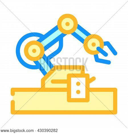 Robotic Arm Robot Color Icon Vector. Robotic Arm Robot Sign. Isolated Symbol Illustration