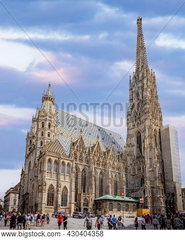 Cathedral St Stephan In Vienna Called Stephansdom In The City Center - Vienna, Austria - August 1, 2