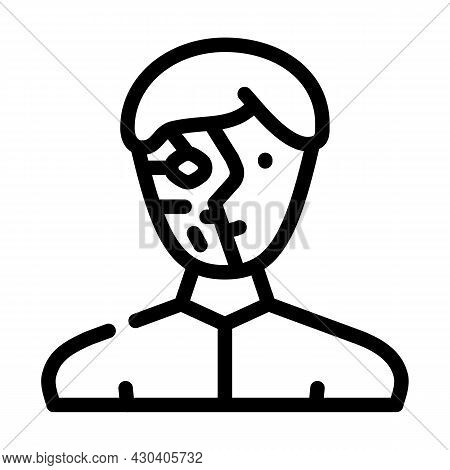 Cyborg Robot Line Icon Vector. Cyborg Robot Sign. Isolated Contour Symbol Black Illustration