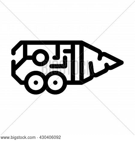 Drilling Robot Line Icon Vector. Drilling Robot Sign. Isolated Contour Symbol Black Illustration
