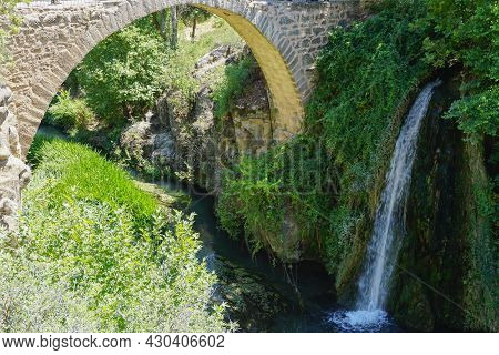 Clandras Bridge On Banaz River In Usak Turkey Made By Phrygians And Hydro Electric Central