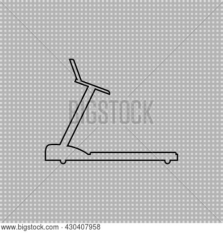 Treadmill Transparent Icon. Running Machine And Walkingpad Icon. Vector Illustration.