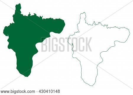 Howrah District (west Bengal State, Republic Of India) Map Vector Illustration, Scribble Sketch Howr
