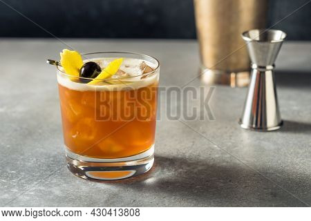 Boozy Refreshing Cold Amaro Sour