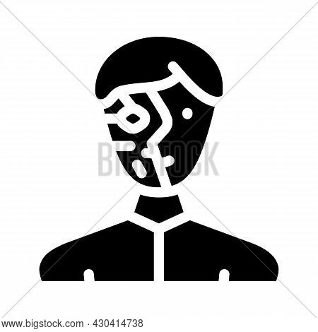 Cyborg Robot Glyph Icon Vector. Cyborg Robot Sign. Isolated Contour Symbol Black Illustration