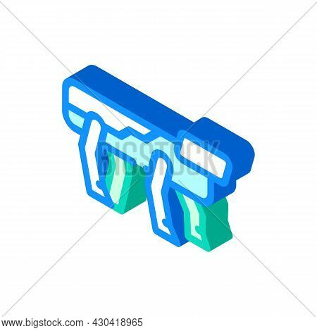 Robodog Robot Isometric Icon Vector. Robodog Robot Sign. Isolated Symbol Illustration