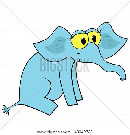 Elefante fumetto illustrazione vettoriale